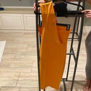 Orange one shoulder dress